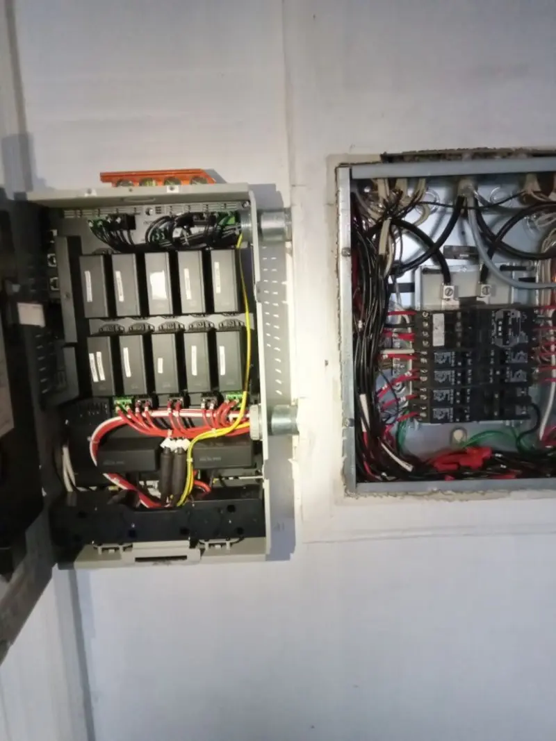 Electrical panel upgrade completed for Security Camera Wiring in Dunbar